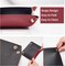 Leather Valet Tray for Men & Women – Small Jewelry Catchall, Desktop & Nightstand Organizer, Portable Travel Key Tray for Entryway, Watches, and Small Items (Red & Black)